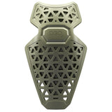 Green protective pad with geometric pattern on a white background