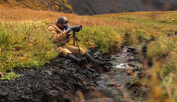 Hunter glassing by creek