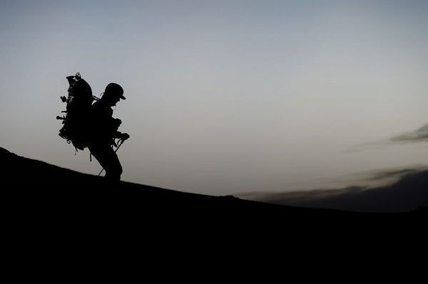 hunter on ridge