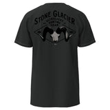 Stone Glacier SG Ram Skull T-Shirt in Charcoal Heather, back view