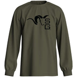 Stone Glacier SG Ram Long Sleeve T-Shirt in Army Green, front view