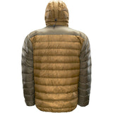 Grumman Down Jacket in Fieldstone – product back view on white background