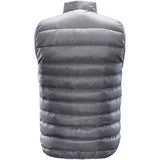 Grumman Down Vest in Granite Gray – product back view on white background