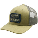 Stone Glacier SG Ridge Patch Trucker Hat in Fern, front view