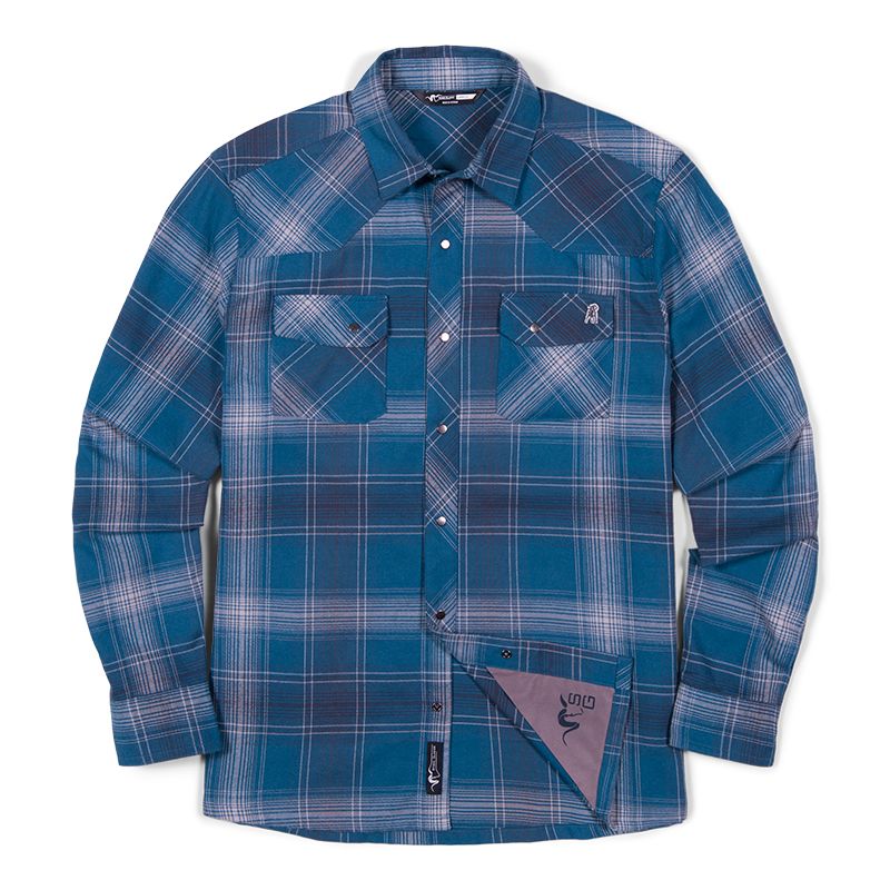 Timber Butte Snap Shirt LS - Glacier Plaid