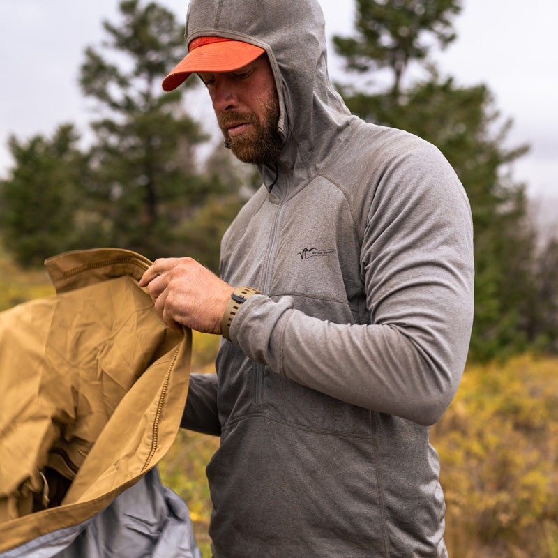 Avro Synthetic Hoody Stone Grey