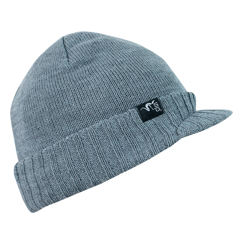 Heather Grey SG Brim Cuffed Beanie
