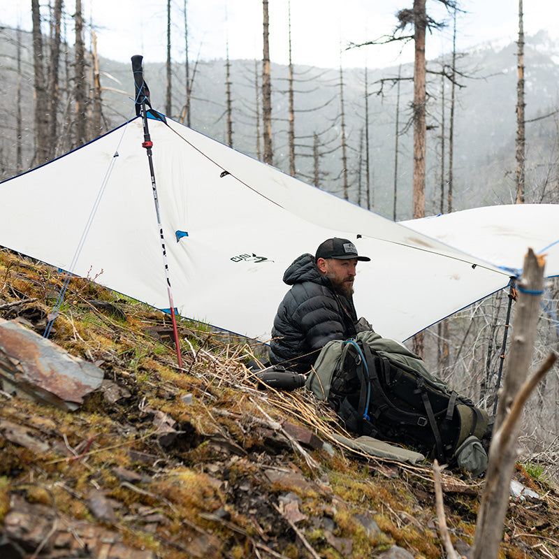 the blue stone tarp Stone Glacier