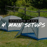 Skyscraper 2P 4-season ultralight tent setups