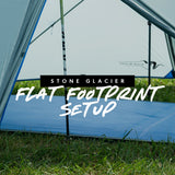 Skyscraper 2P 4-season ultralight tent flat footprint setup