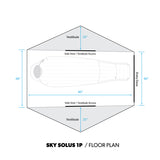 Sky Solus 1P ultralight 4-season tent Floor Plan